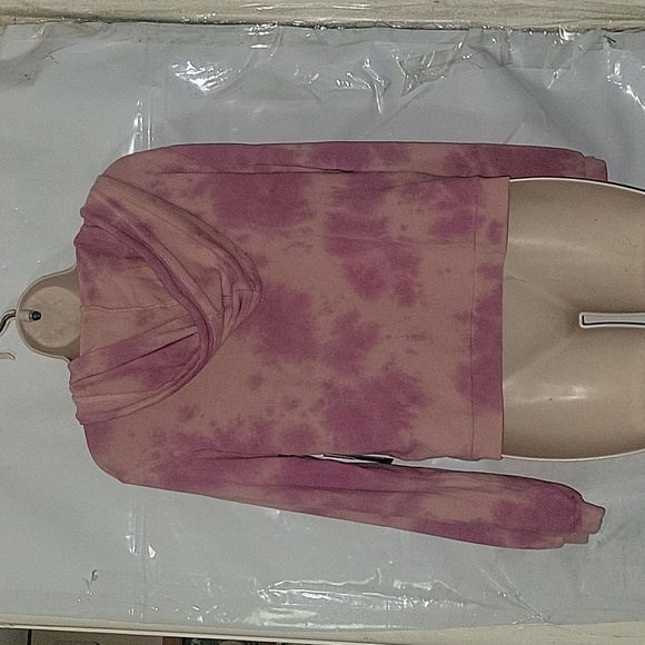 VOLCOM NEW Pullover Hooded Mauve tie-dye sweater hoodie S Beach Coastal Skater - Picture 6 of 7